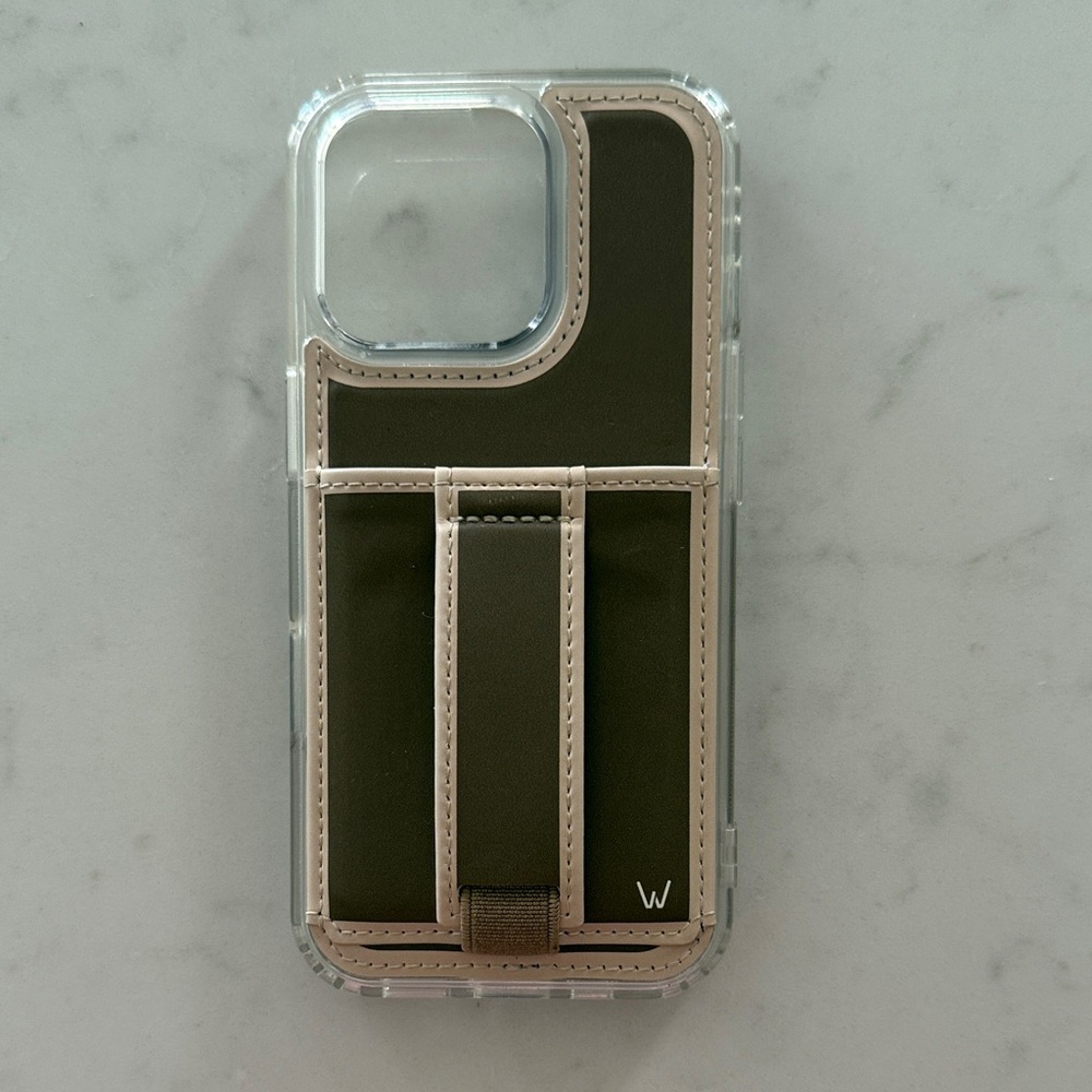 Wallis Olive and Tan Phone Case with Stand